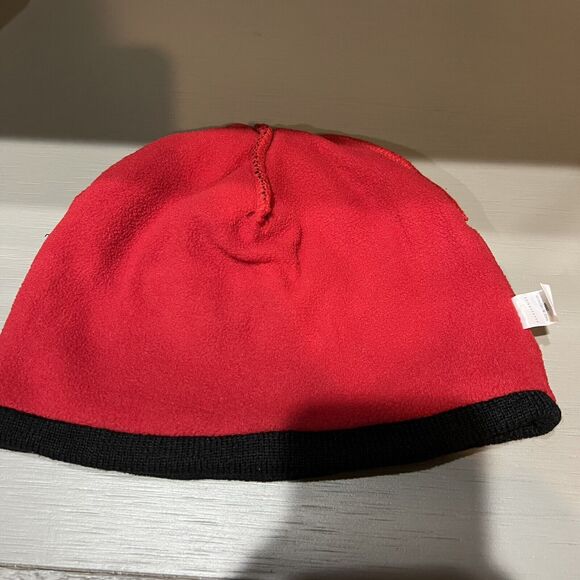 Unbranded Children's Youth Winter Hat Beanie Black Fleece Embroidered Flame Fire - Picture 3 of 4